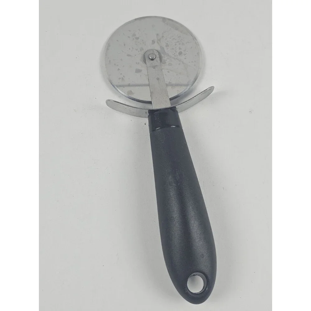 Pizza Cutter Black Everyday Living Stainless Steel Wheel Finger Guard